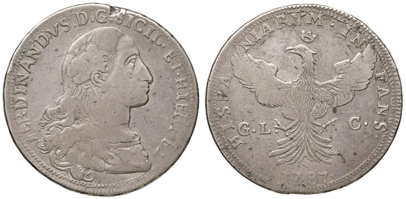 PALERMO Ferdinando III (1759-1816) 12 Tarì 1787 - Serio 111; MIR 601/1 AG (g 26,...