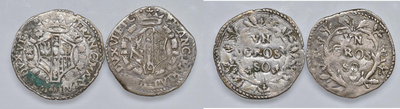 URBINO Francesco Maria II (1574-1624) Grosso di modulo largo, variante con carat...