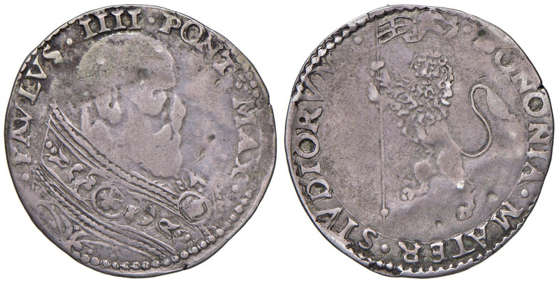 Paolo IV (1555-1559) Bologna - Bianco - Munt. 49 AG (g 4,74) Minimi graffietti
...