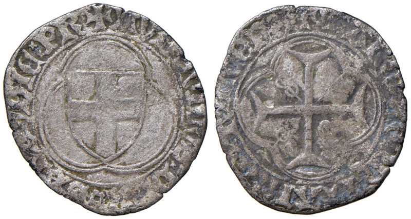 SAVOIA Ludovico (1440-1465) Doppio bianco - MIR 208 AG (g 2,80) Macchie

Statu...