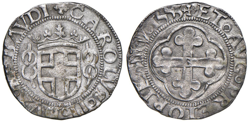 SAVOIA Carlo II (1504-1553) Aosta - Grosso 1553 - MIR 387b MI (g 1,97) NC

Sta...