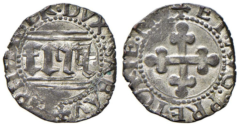 Emanuele Filiberto (1559-1580) Quarto di Grosso II tipo - MIR 540b MI (g 1,06) R...