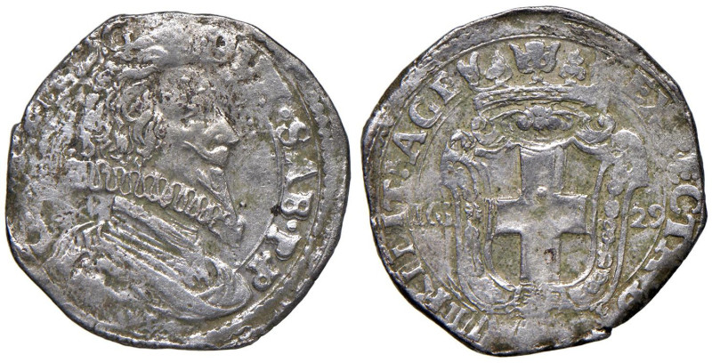 Carlo Emanuele I (1580-1630) Fiorino 1629 - MIR 652 AG/MI (g 4,57) R

Status: ...