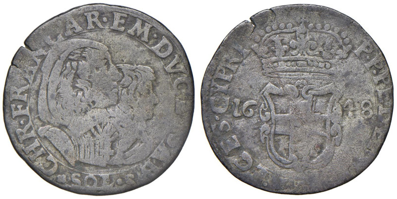 Carlo Emanuele II (1638-1675) 5 Soldi 1648 - MIR 762b MI (g 3,88) NC

Status: ...