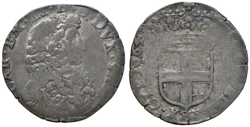 Carlo Emanuele II (1648-1675) 5 Soldi 1664 - MIR 932 MI (g 4,79) R

Status: MB...