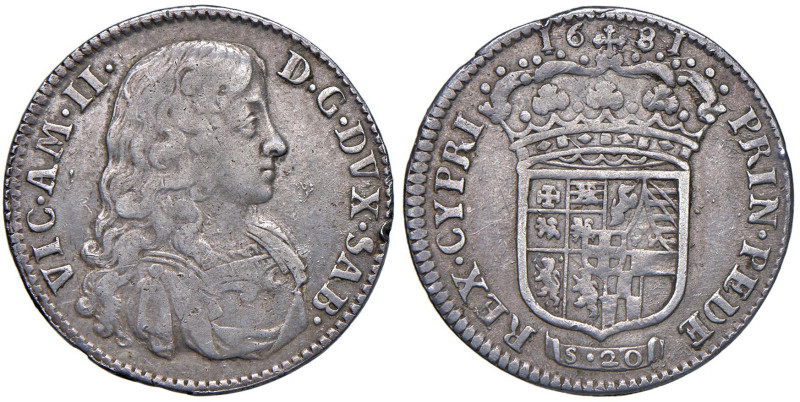 Vittorio Amedeo II (1680-1713) Lira 1681 - MIR 862b AG (g 6,04) RR

Status: qB...