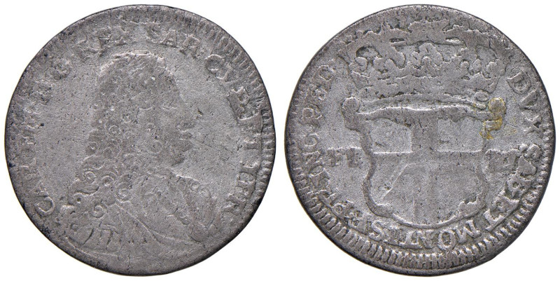 Carlo Emanuele III (1730-1755) 5 Soldi 1735 - Nomisma 34 MI (g 4,40) NC

Statu...