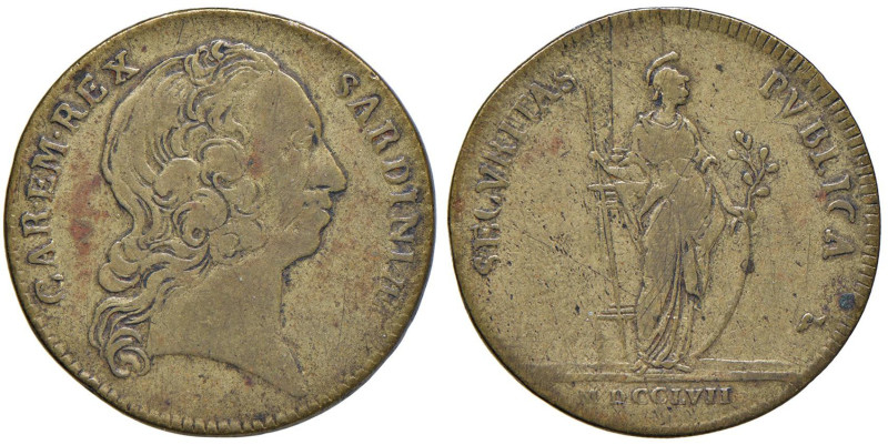 Carlo Emanuele III (1755-1773) Medaglia 1767 "SECVRITAS PVBLICA" BR (g. 6,26)
...