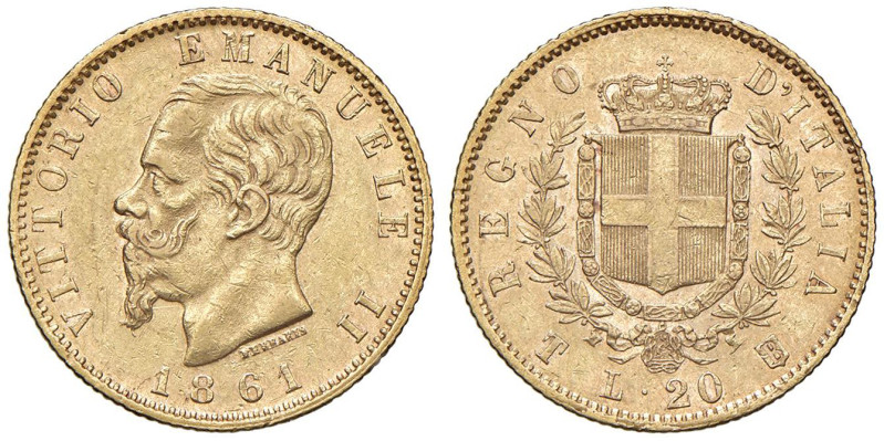 Vittorio Emanuele II (1861-1878) 20 Lire 1861 T - Nomisma 847 AU R

Status: BB