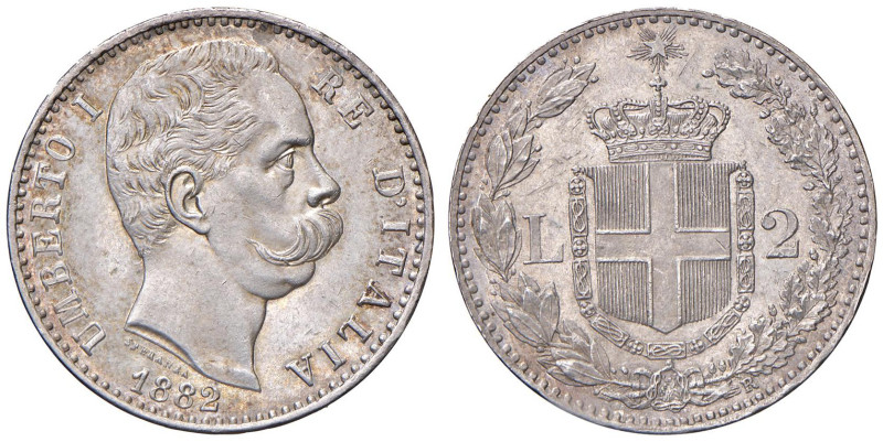 Umberto I (1878-1900) 2 Lire 1882 - Nomisma 995 AG

Status: SPL+