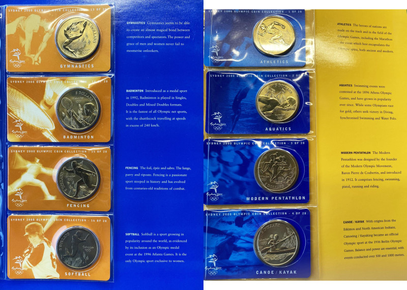 AUSTRALIA Album ad anelli dedicato alla Sydney 2000 Olympic Coin Collection: 28 ...