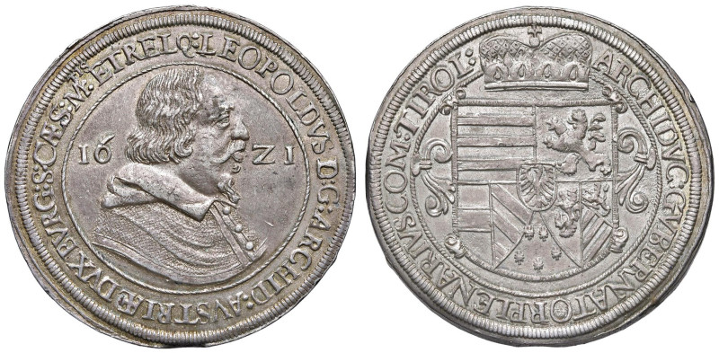 AUSTRIA Tirolo - Leopoldo V (1619-1625) Tallero 1621 - KM 264.5; Dav. 3330 AG (g...