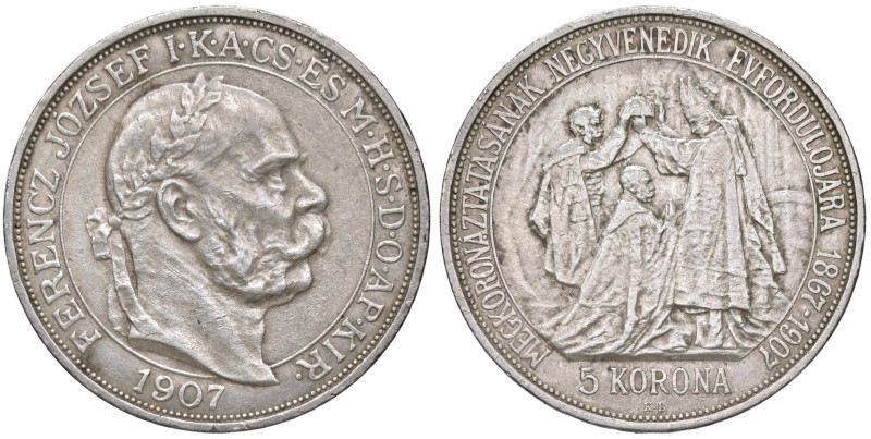 AUSTRIA Francesco Giuseppe I (1848-1916) 5 Corona 1907 - KM 489 AG (g 24,00)

...