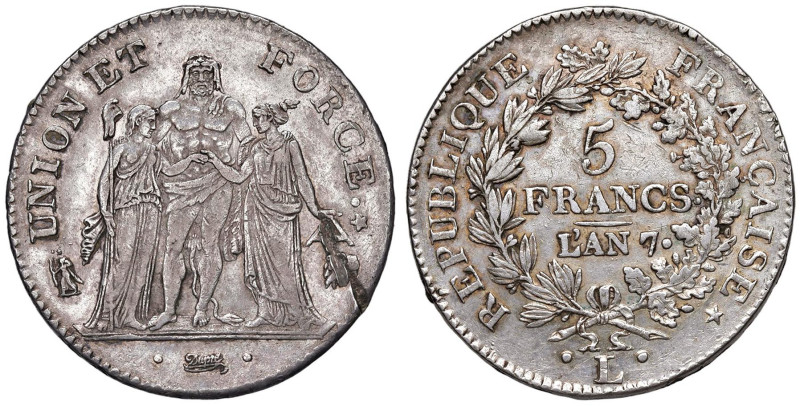 FRANCIA Direttorio (1795-1799) 5 Franchi A. 7 L - F. 291 AG (g 24,92)

Status:...