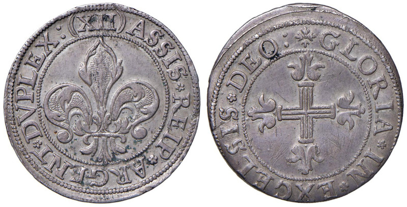 FRANCIA Strasburgo 12 Kreuzers s.d. (1623) - AG (g 5,24) Graffi al D/

Status:...