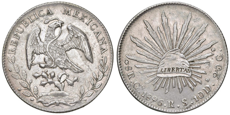 MESSICO 8 Reales 1896 Go RS - KM 377 AG (g 26,95)

Status: BB