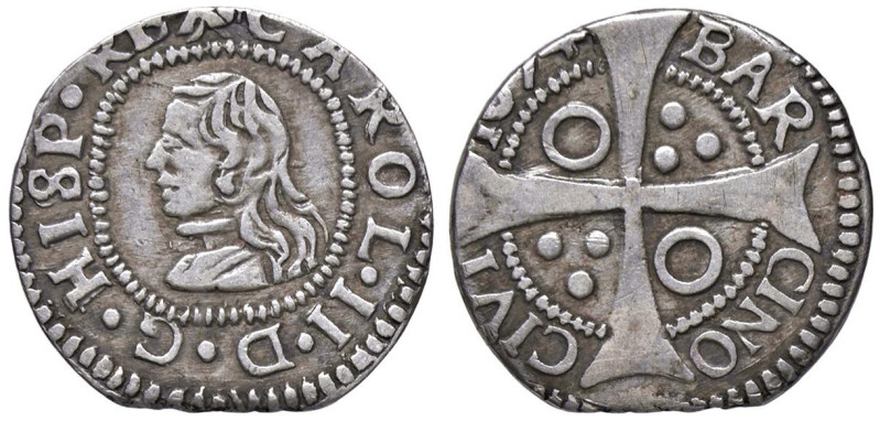 SPAGNA Barcellona - Carlo II (1665-1700) Croat 1674 - KM 40 AG (g 2,60)

Statu...