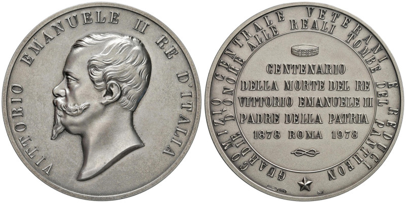 Vittorio Emanuele II (1861-1878) Medaglia 1878-1978 Morte del Re AG (g 68 - Ø 55...