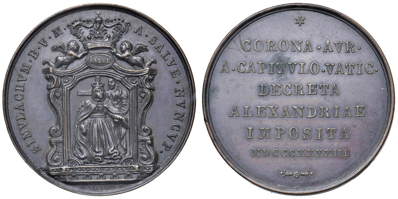 ALESSANDRIA. Sepolcro della Beta Vergine Maria della Salve Medaglia 1843Corona A...