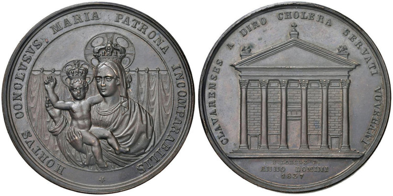 CHIAVARI Scampo dal Colera Medaglia 1837 Opus: Lorenz AE (g 44 - Ø 49,45 mm)

...