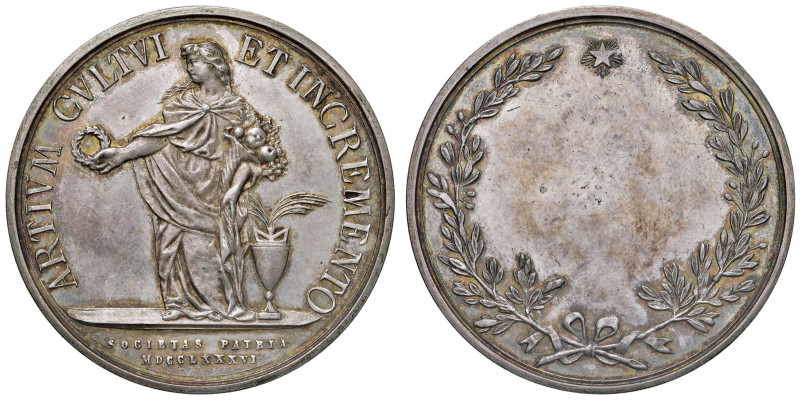 GENOVA. Società Patria (istituita 1786-87) Medaglia 1786 Premio per promuovere l...