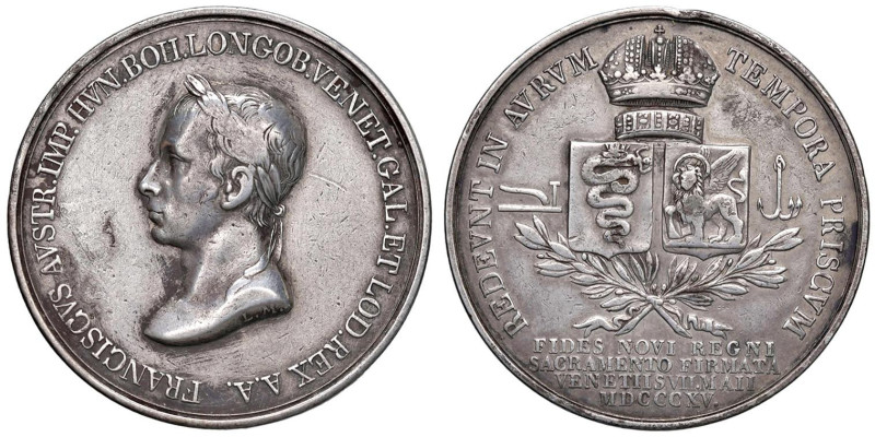 MILANO. Francesco I d'Austria e Re del Lombardo Veneto (1815-1835) Medaglia coni...