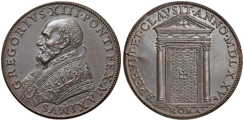 Gregorio XIII (1572-1585) Medaglia 1575 - AE (g 22,80 - Ø 38 mm) Riconio.

Sta...