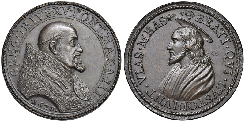 Gregorio XV (1621-1623) Medaglia 1623 A.III - AE (g 20,01 - Ø 34 mm) Riconio.
...