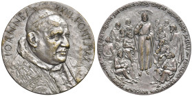 Giovanni XXIII (1958-1963) Medaglia Concilio Ecumenico Vaticano II senza data (1962) - Opus: Manfrini - AE argentato (g 53,8 - Ø 50 mm)