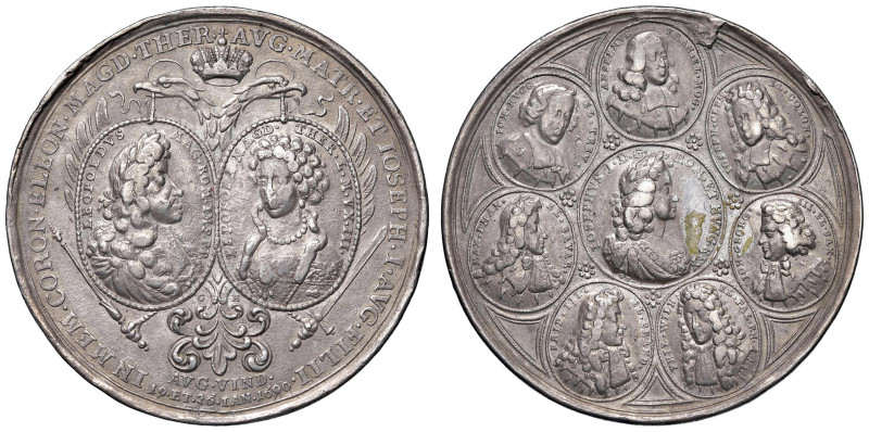 AUSTRIA. Leopoldo I (1657-1705) Medaglia 1690 Commemorando l'Incoronazione di Jo...