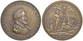 FRANCIA. Enrico IV (1590-1610) Medaglia riconio 1602 Il Compleanno del Delfino Luigi XIII - Opus: senza firma - Jones 191; Mon de Paris 129G - AE (g 7...