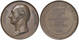 FRANCIA George Canning Medaglia 1827 Opus: Galle AE (g 58 - Ø 51 mm)