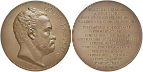 FRANCIA Louis Pasteur 1895 Opus: Dubois AE ( g 144 - Ø 68 mm) Al bordo brone