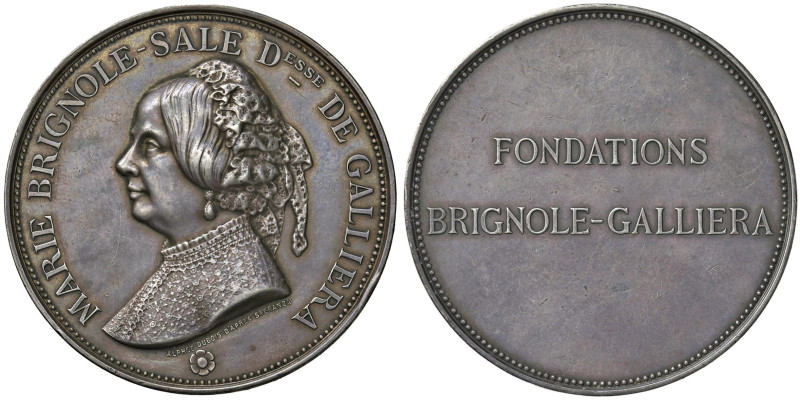 FRANCIA Marie Brignole Galliera Fondazione AG (g 65 - Ø 50 mm) al bordo argent
...