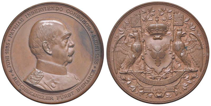 GERMANIA. Otto von Bismarck (1815-1890) Medaglia 1885 Per il 70° compleanno del ...