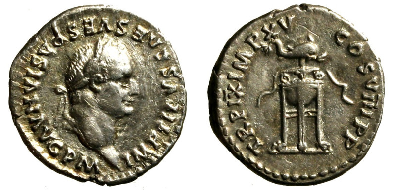 TITO (79-81) Denario (g. 3,14). IMP TITVS CAES VESPASIAN AVG P M Testa laur. a d...