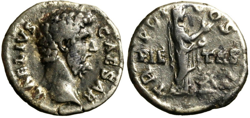 AELIO (137) Denario (g. 3,27). Testa nuda a ds. R/ PIETAS in cammino verso ds. t...