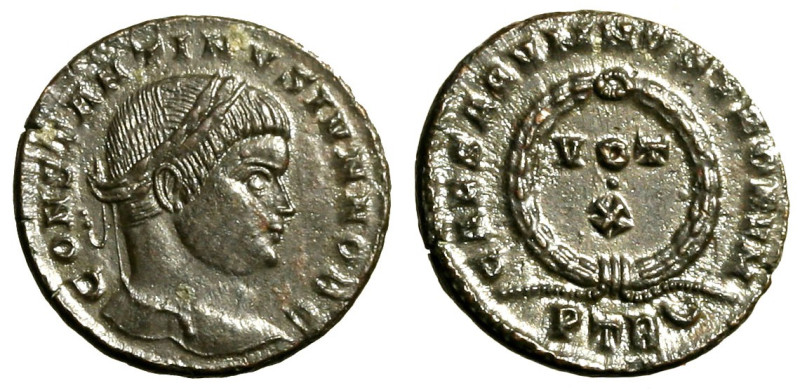 COSTANTINO II (323-324) AE3 per Treviri (g. 2,93). Testa diad. a ds. R/ VOT//X i...