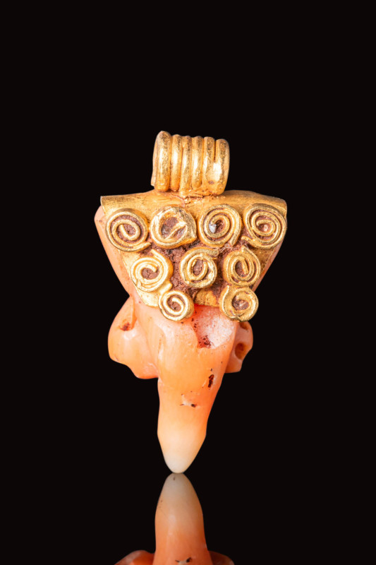 EGYPTIAN CARNELIAN PHALLUS AMULET IN GOLD PENDANT

 Late Period, Ca. 664 - 30 ...