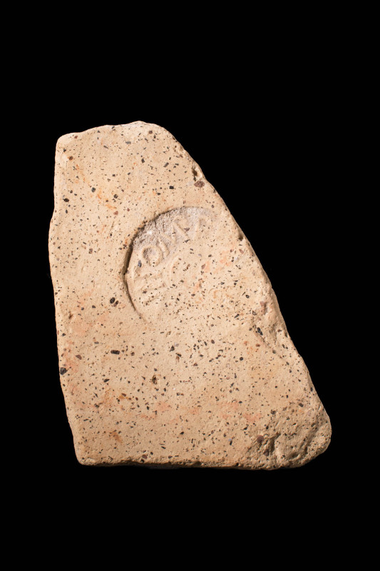 ROMAN BRICK WITH ROUND IMPRINT

 Ca. Ad 100 - 300 A polygonal terracotta roof ...