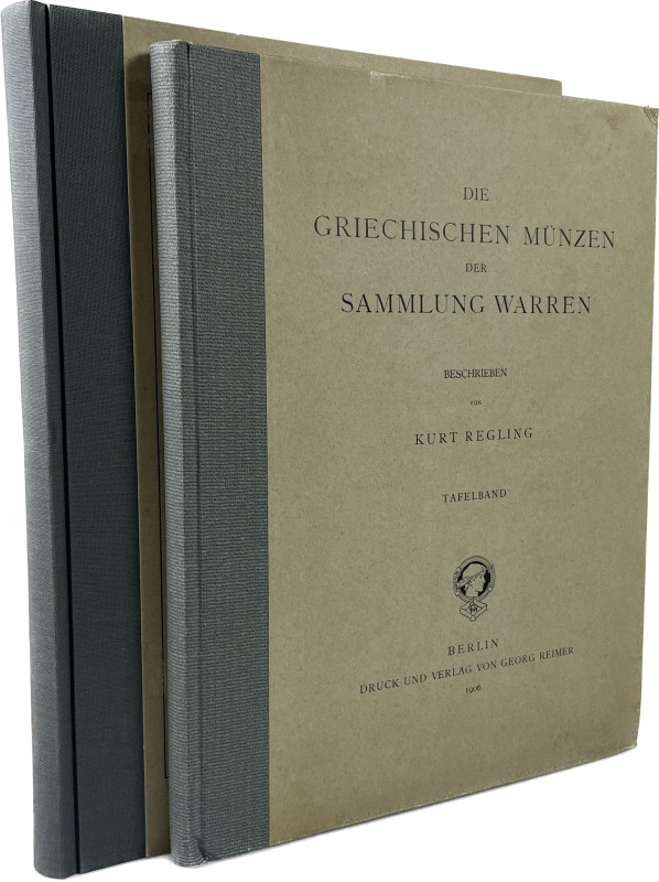 Regling, K.
 Die griechischen Münzen der Sammlung Warren. Text- und Tafelband. ...