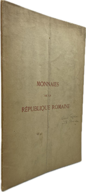 Bourgey, E., Paris Auktion vom 04.11.1913
 Monnaies de la République romaine pr...