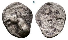 Macedon. Mende circa 480-460 BC. Tritartemorion or 3/4 Obol AR