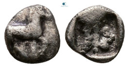 Macedon. Potidaea circa 480-460 BC. Tritartemorion or 3/4 Obol AR