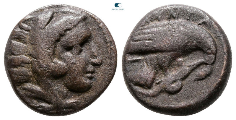 Kings of Macedon. Uncertain mint. Amyntas III 393-369 BC. 
Bronze Æ

15 mm, 4...