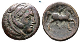 Kings of Macedon. Uncertain mint. Kassander 306-297 BC. Bronze Æ