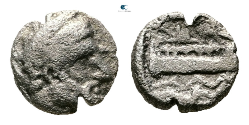 Phoenicia. Arados circa 420-346 BC. 
Obol AR

9 mm, 0,69 g



Good Fine