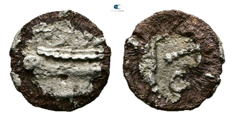 Phoenicia. Sidon. Time of Baalshallim II 401-366 BC. 
Fourrée 1/16 Shekel 

9...