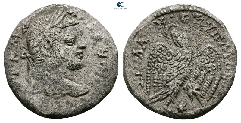 Seleucis and Pieria. Laodicea ad Mare. Caracalla AD 198-217. 
Billon-Tetradrach...