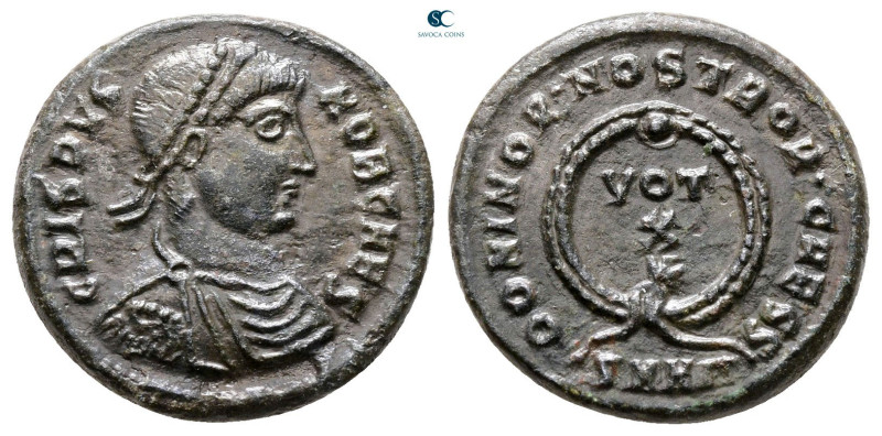 Crispus, as Caesar AD 316-326. Heraclea
Follis Æ

19 mm, 3,31 g



Very F...